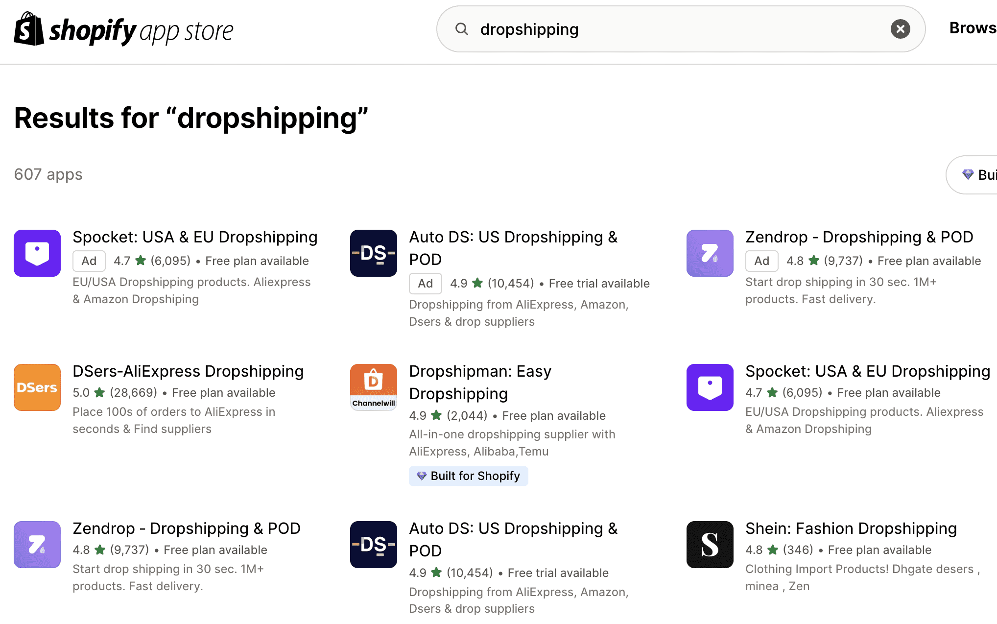 Shopify app store dropshipping.png